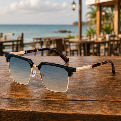 Flat Top Square Sunglasses
