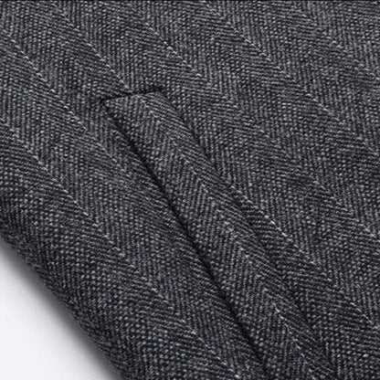 PREMIUM STRIPED WOOL COAT