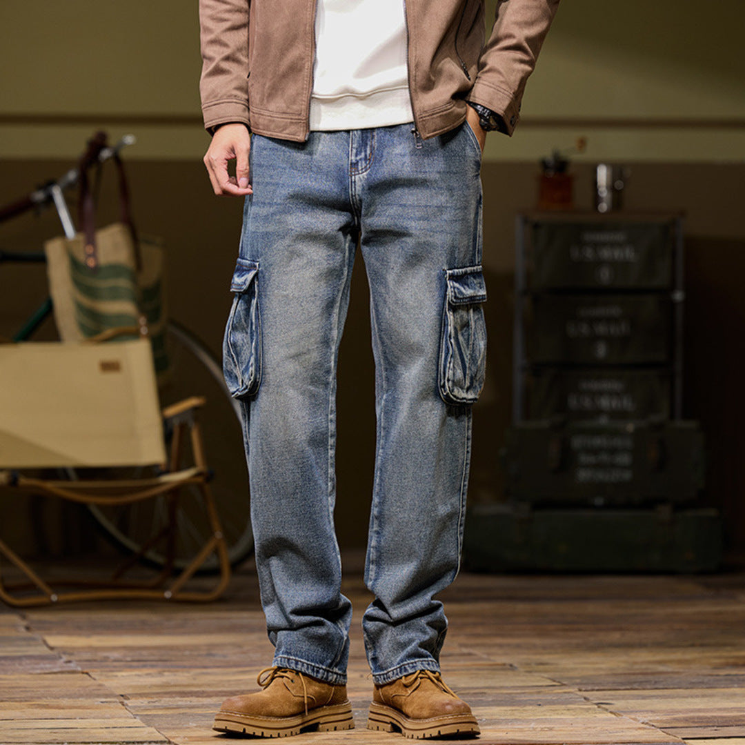 Retro Cargo Denim Jeans