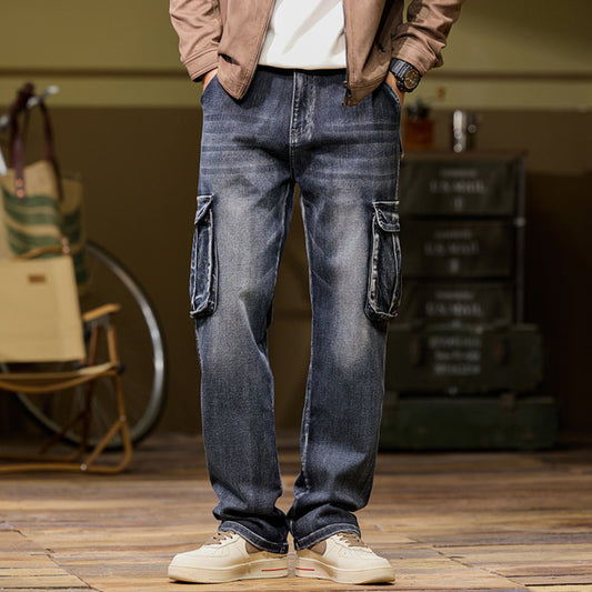 Retro Cargo Denim Jeans