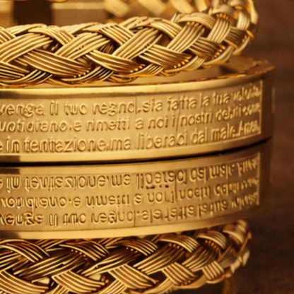 Cross Steel Bracelet Set