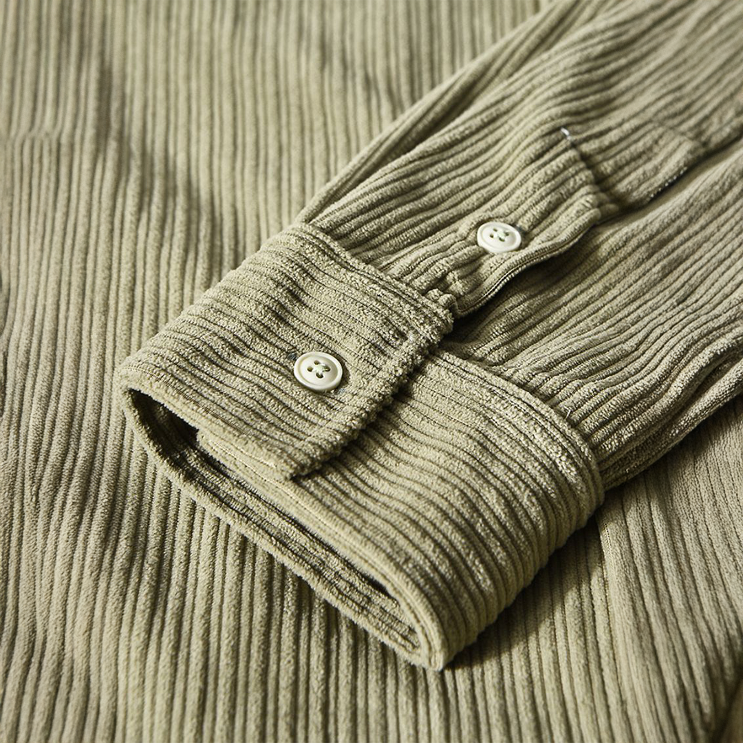 FLEECE-LINED CORDUROY SHIRT
