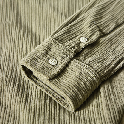 FLEECE-LINED CORDUROY SHIRT