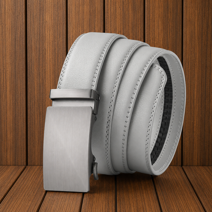 Slide Buckle Leather Belt