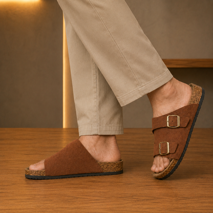 Open-Toe Slide Sandals