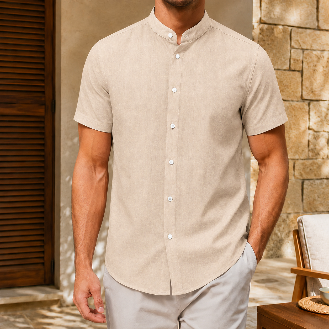 Classic Mandarin Shirt