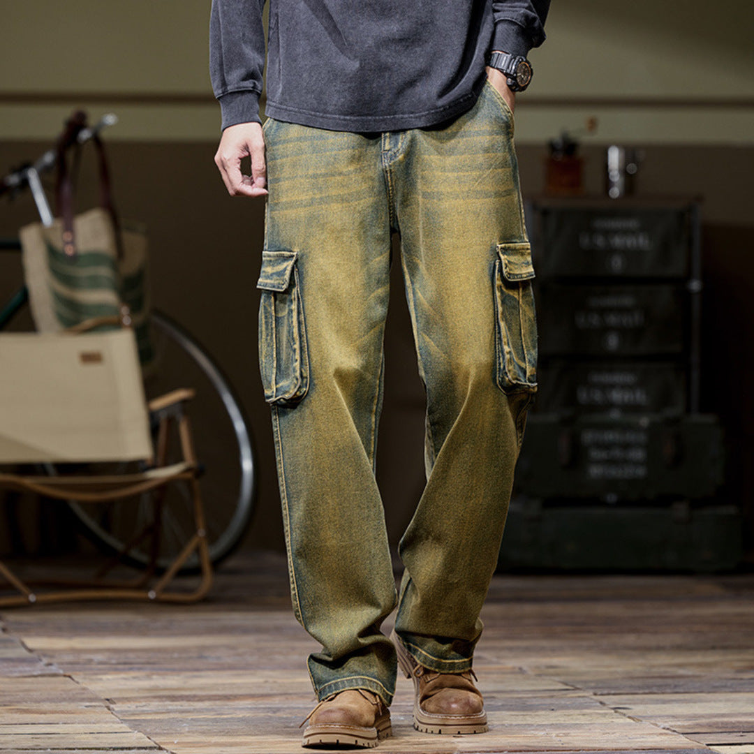 Retro Cargo Denim Jeans
