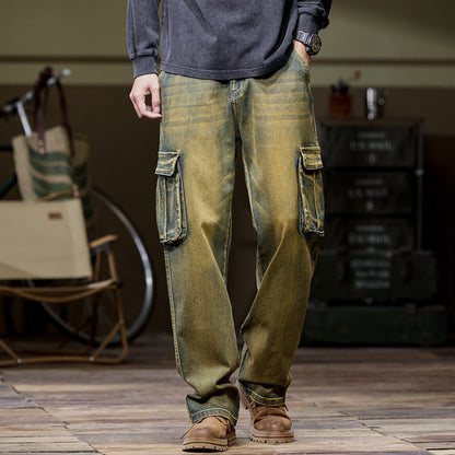 Retro Cargo Denim Jeans