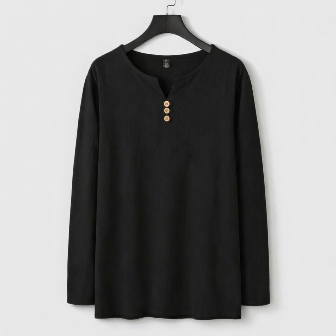 Long Sleeve Henley Shirt