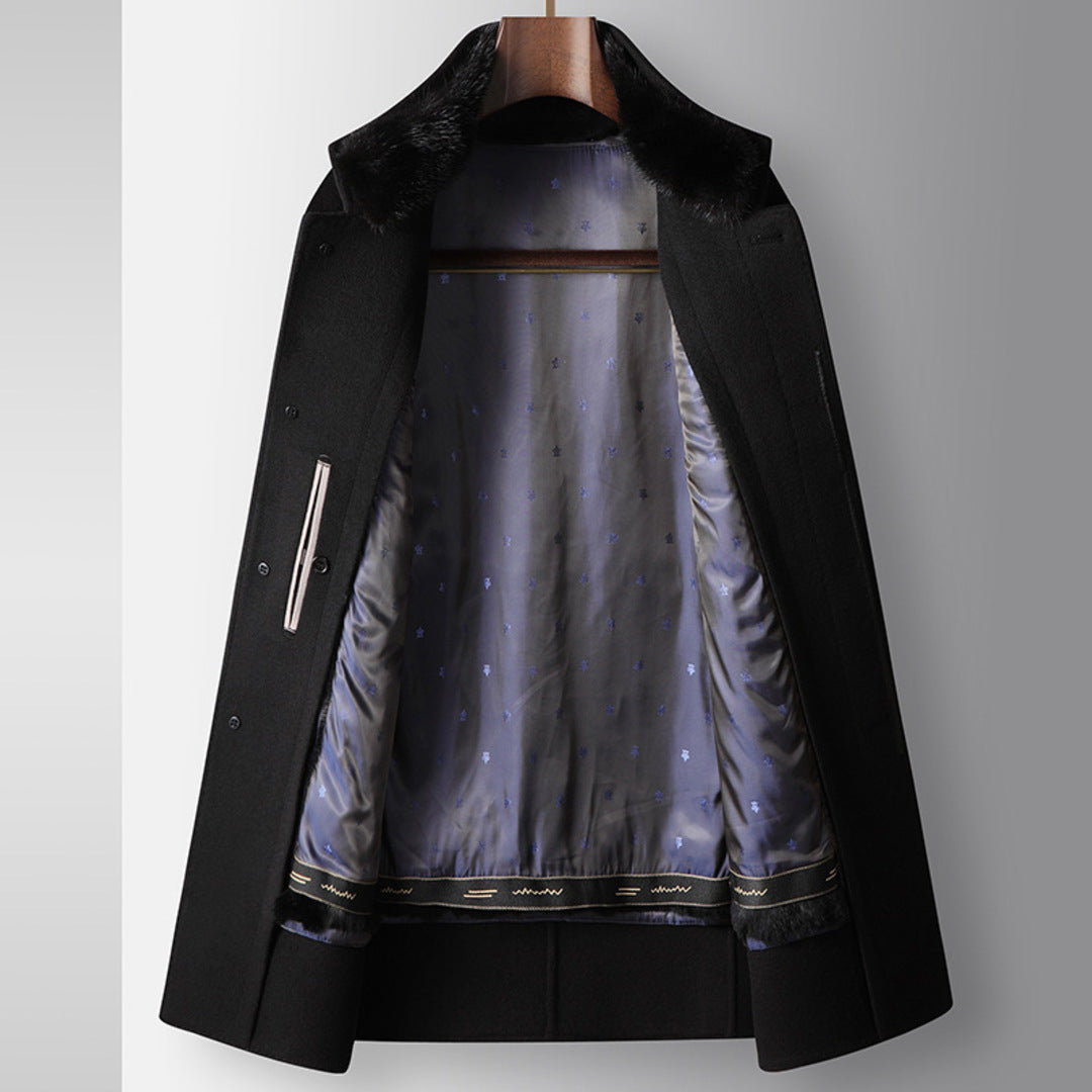 Refined Wool Mink Coat