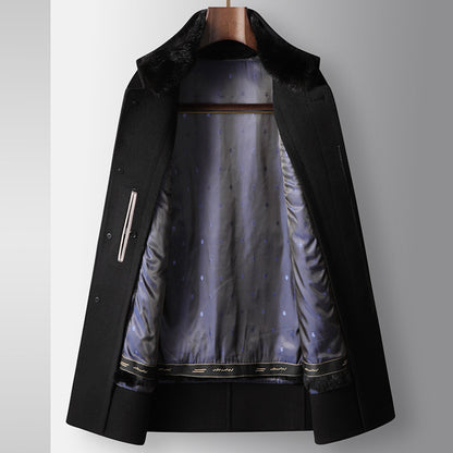 Refined Wool Mink Coat