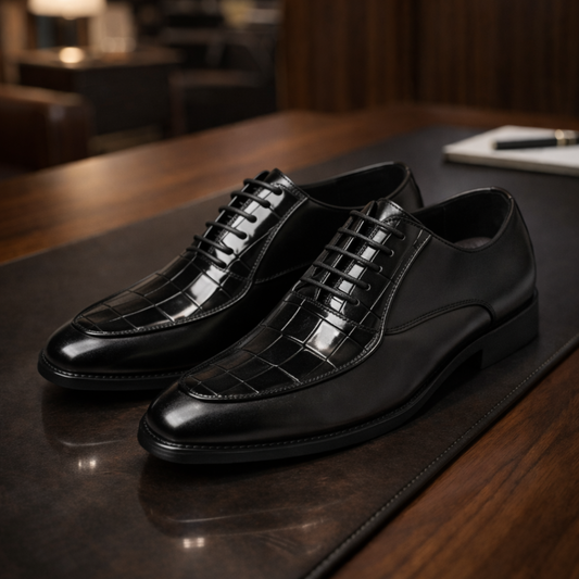 Croc Panel Dress Shoes