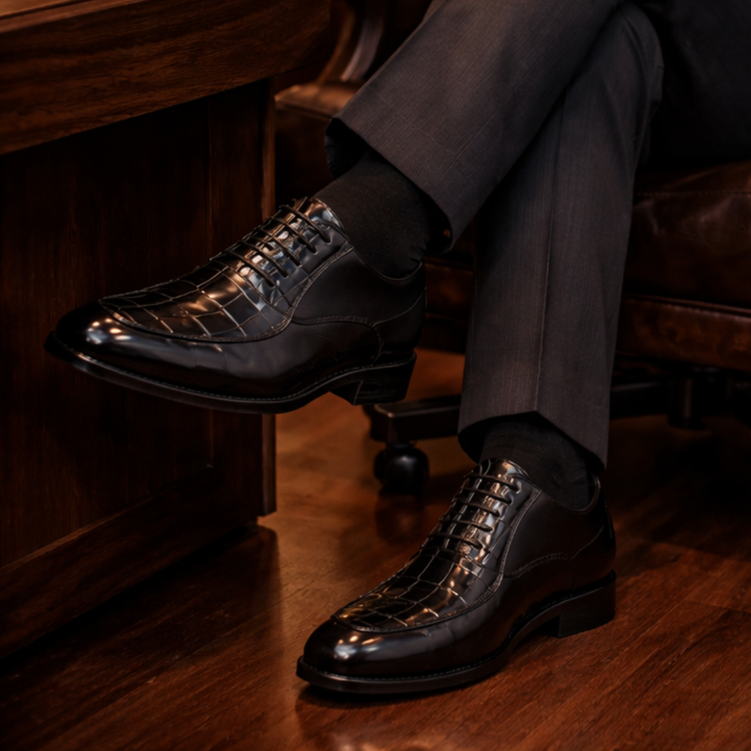 Croc Panel Dress Shoes