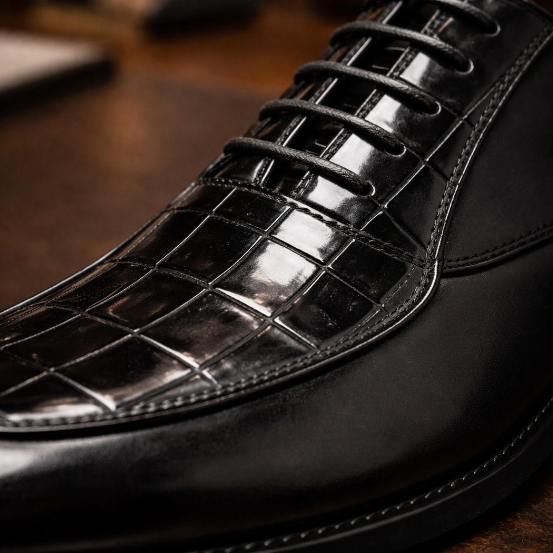 Croc Panel Dress Shoes