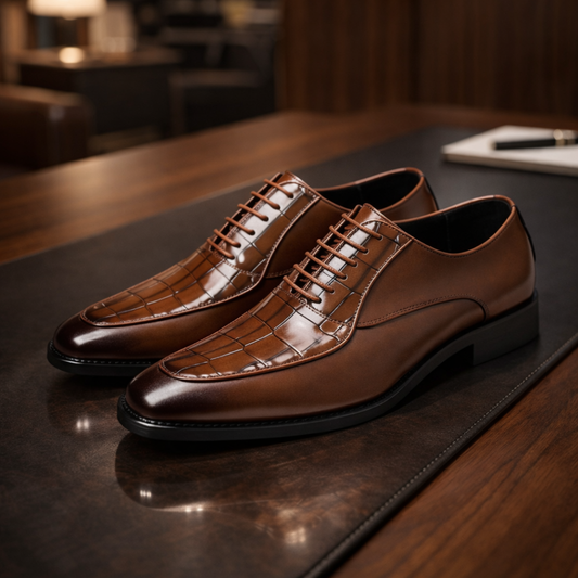Croc Panel Dress Shoes