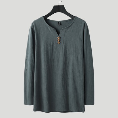 Long Sleeve Henley Shirt